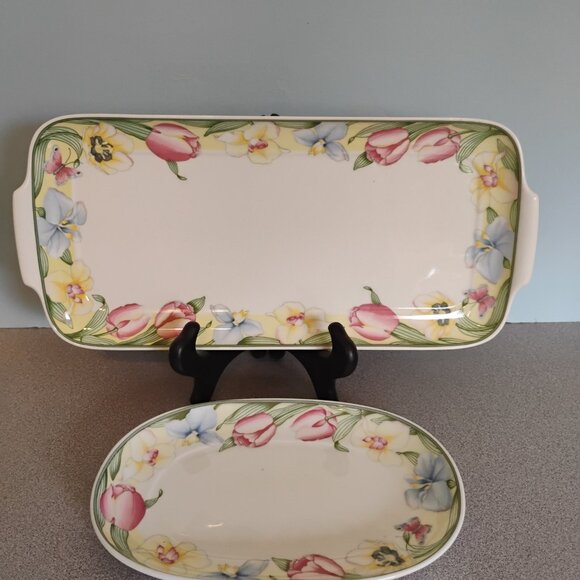 Villeroy and Boch Canari Pattern set of 2 Serving Plates - Picture 2 of 5